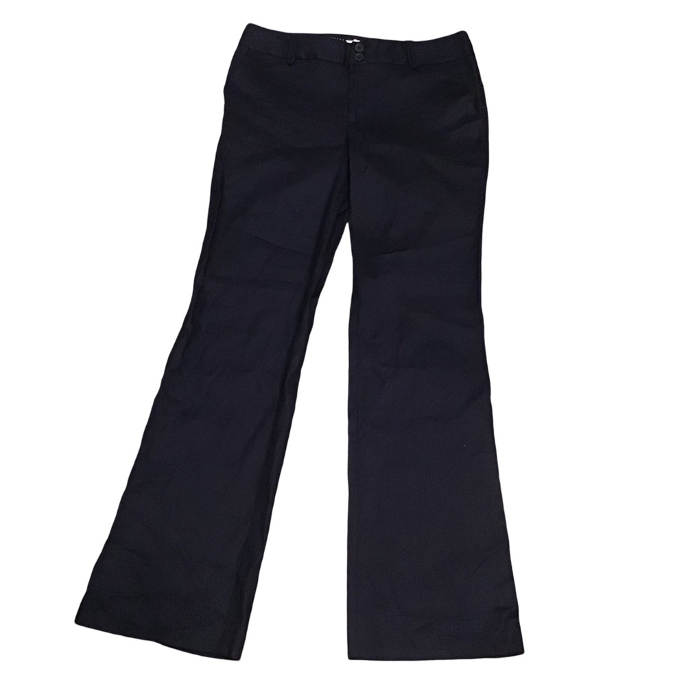 NWT‎ Women’s Elevenses Anthropologie navy blue linen trouser pants size 10